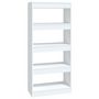 Voir la diapositive 2 : VIDAXL Bibliotheque/Cloison Blanc 60x30x135 cm Bois d'ingenierie