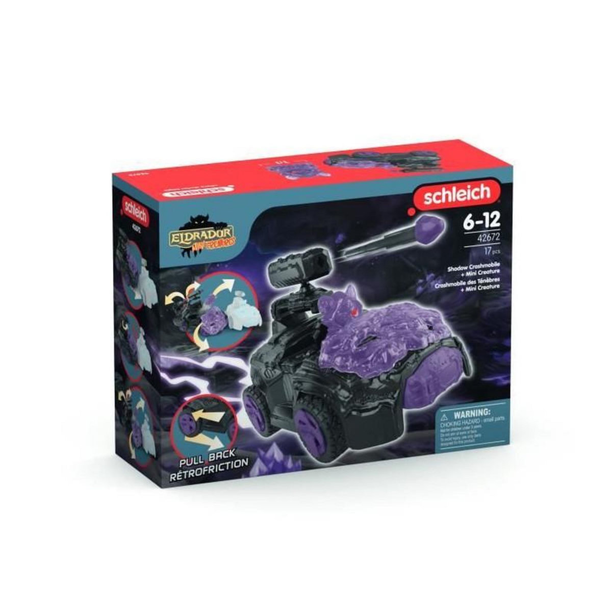 Schleich SCHLEICH- Crashmobile des Ténebres avec Mini Creature- 42672- Gamme Eldrador Mini Creatures