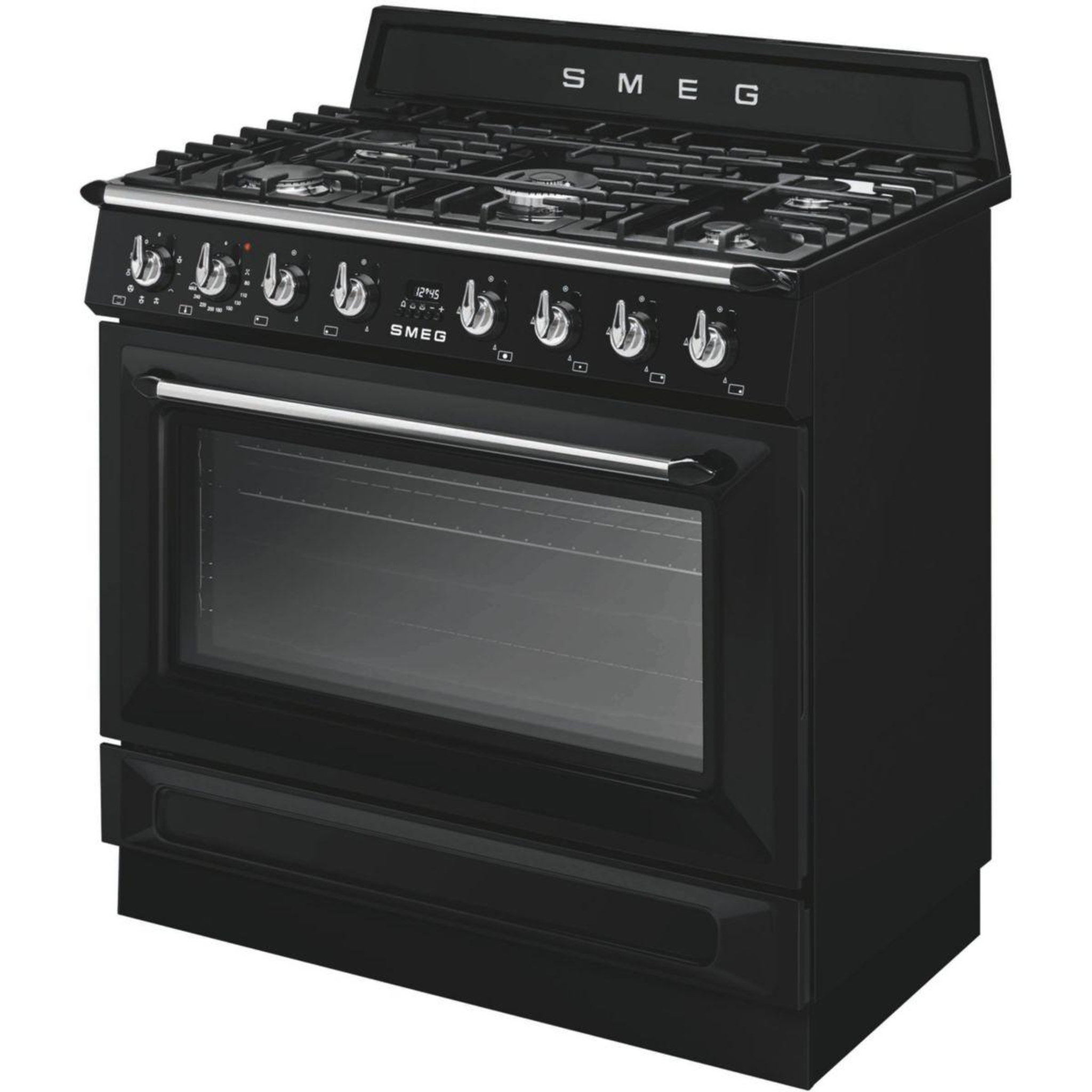 Voir la diapositive 2 : SMEG Piano de cuisson gaz tr90gmbl