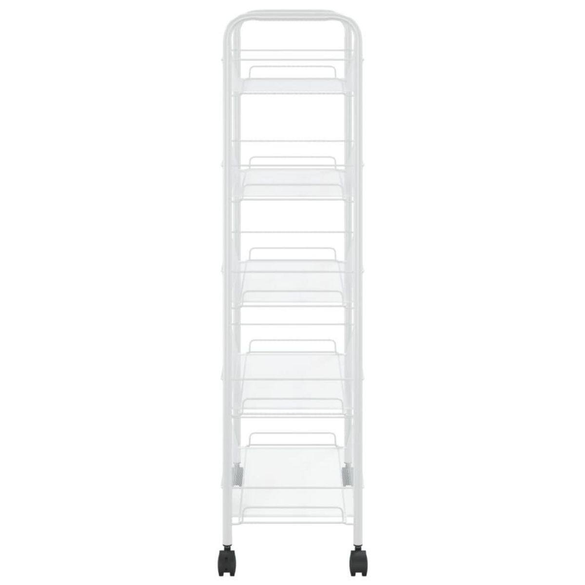 VIDAXL Chariot de cuisine a 5 niveaux Blanc 46x26x105 cm Fer