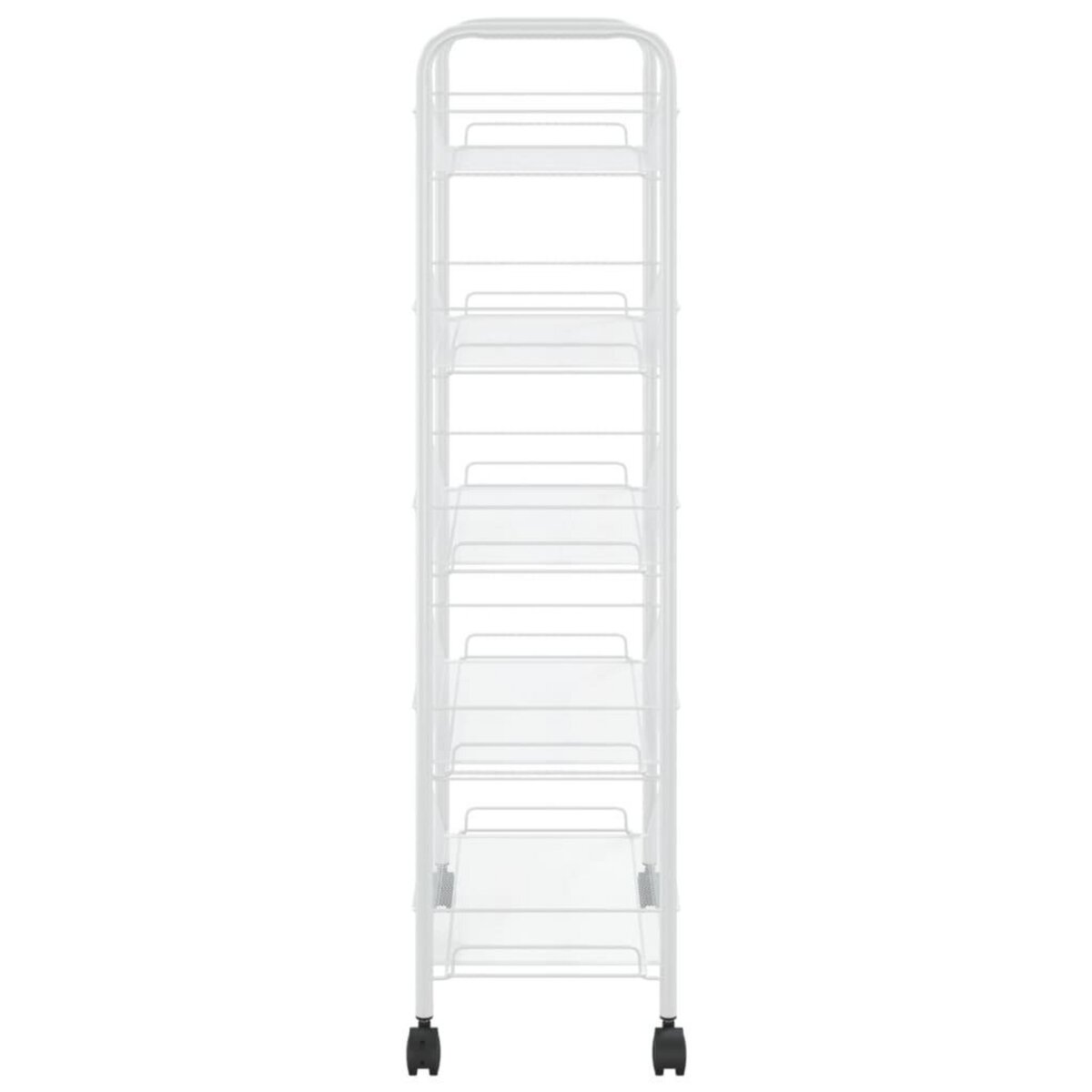 VIDAXL Chariot de cuisine a 5 niveaux Blanc 46x26x105 cm Fer