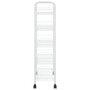 Voir la diapositive 4 : VIDAXL Chariot de cuisine a 5 niveaux Blanc 46x26x105 cm Fer