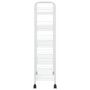 Voir la diapositive 4 : VIDAXL Chariot de cuisine a 5 niveaux Blanc 46x26x105 cm Fer
