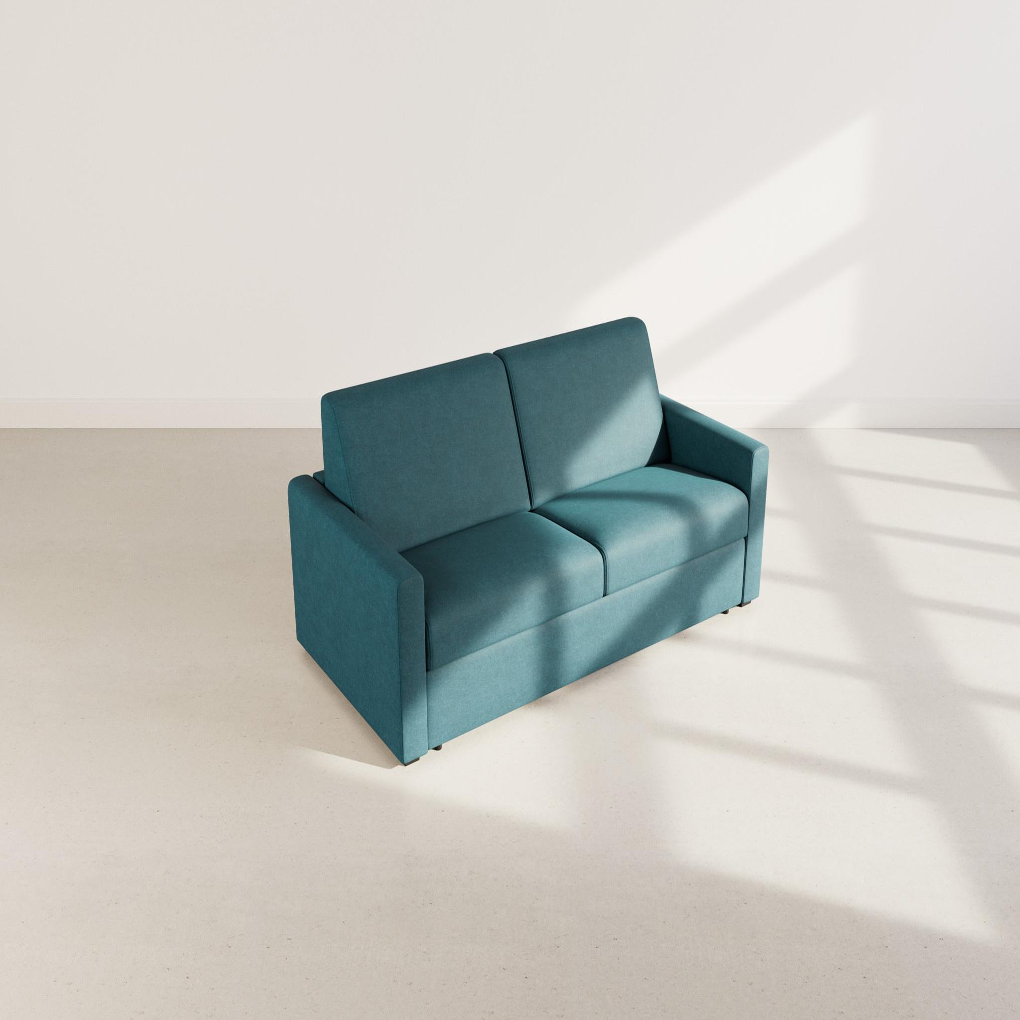 Voir la diapositive 6 : BEST MOBILIER Julia - canapé 3 places convertible express couchage quotidien 140 cm matelas 14 cm en tissu