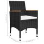 Voir la diapositive 6 : VIDAXL Ensemble a manger de jardin 3 pcs Noir