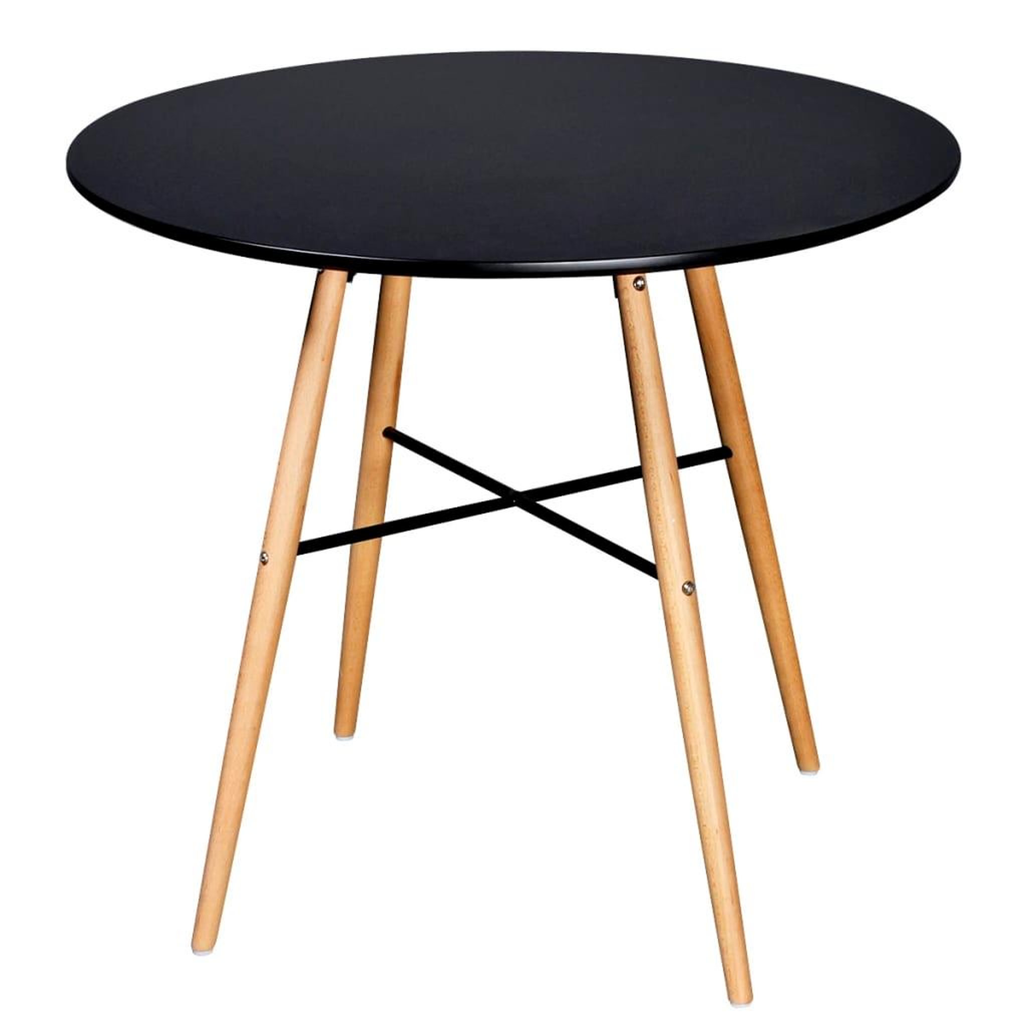 Voir la diapositive 1 : VIDAXL Table de salle a manger ronde MDF Noir