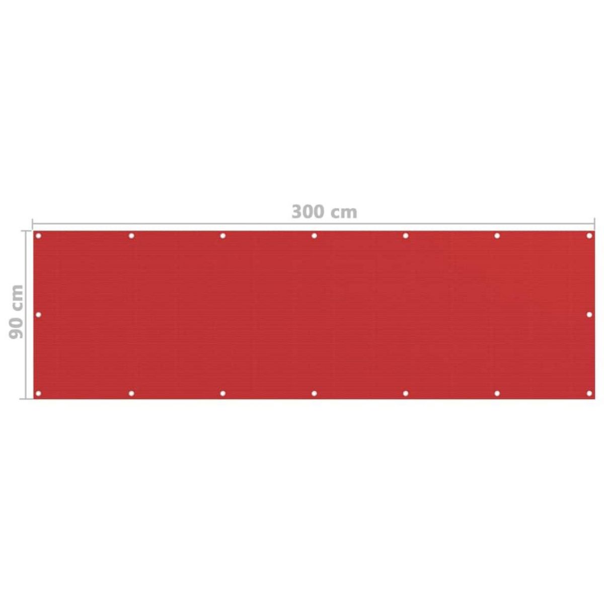 VIDAXL Ecran de balcon Rouge 90x300 cm PEHD