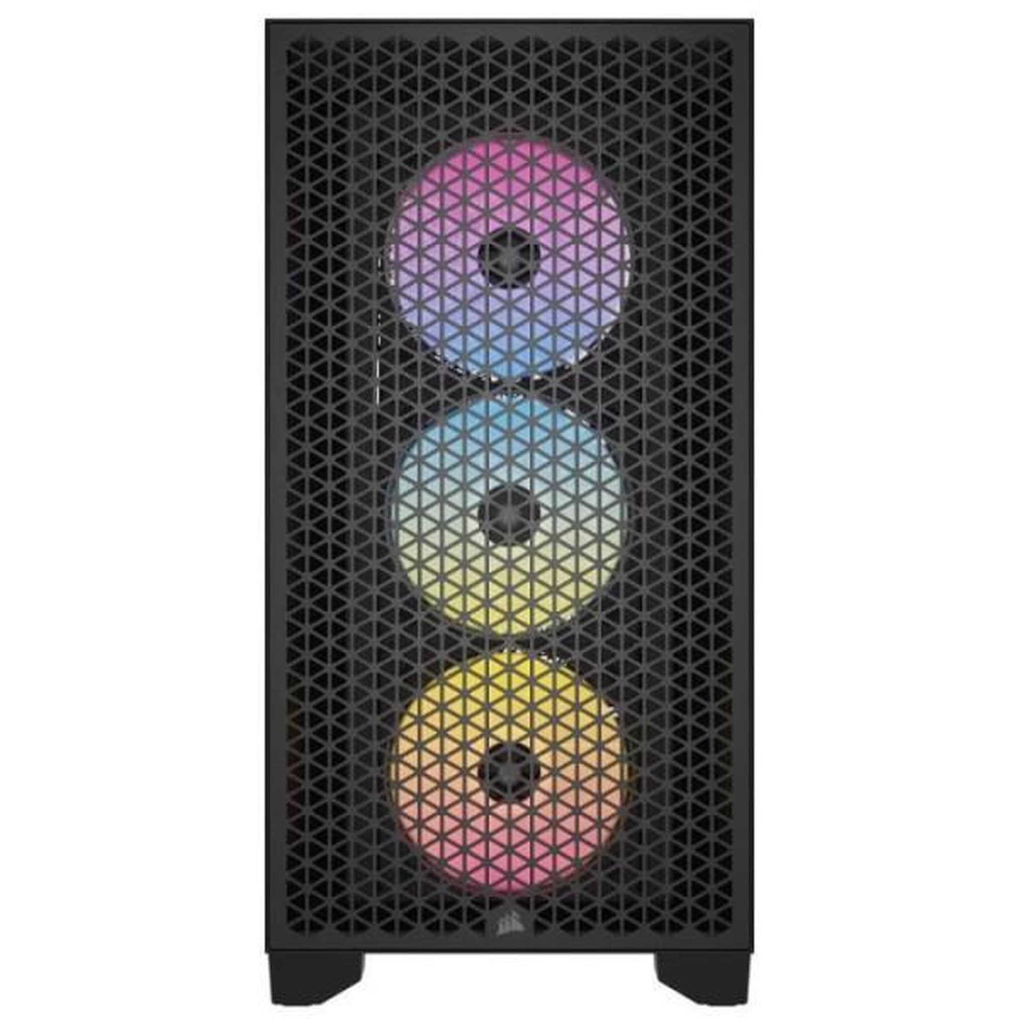 Voir la diapositive 2 : Corsair Boîtier pc - corsair - 3000d rgb airflow - atx moyen-tour - 3 ventilateurs ar120 rgb - noir