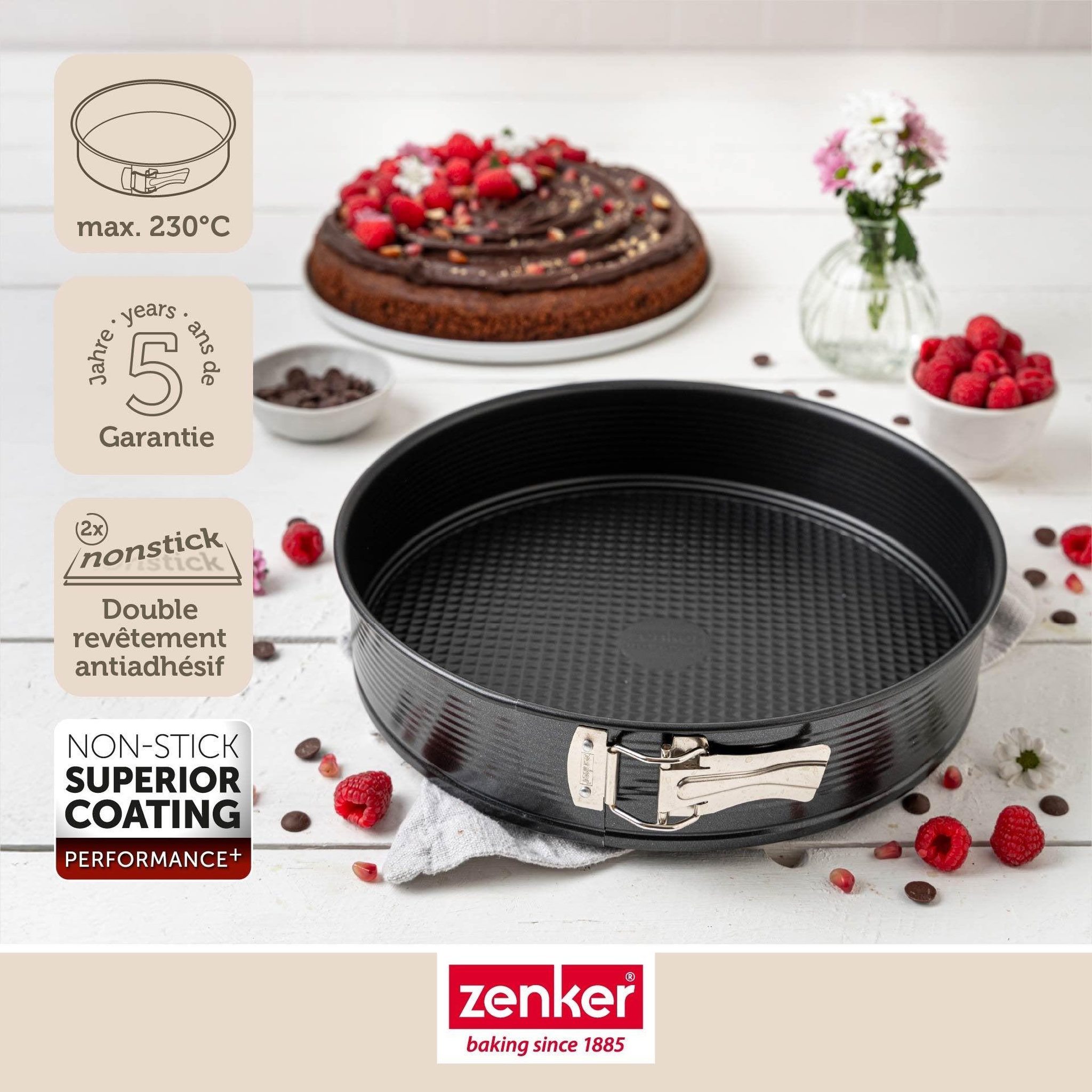 Voir la diapositive 5 : ZENKER Moule à manqué à charnière 30 cm zenker perfectback+