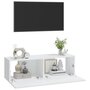 Voir la diapositive 4 : VIDAXL Meubles TV muraux 2 pcs blanc 100x30x30 cm bois d'ingenierie