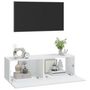 Voir la diapositive 4 : VIDAXL Meubles TV muraux 2 pcs blanc 100x30x30 cm bois d'ingenierie