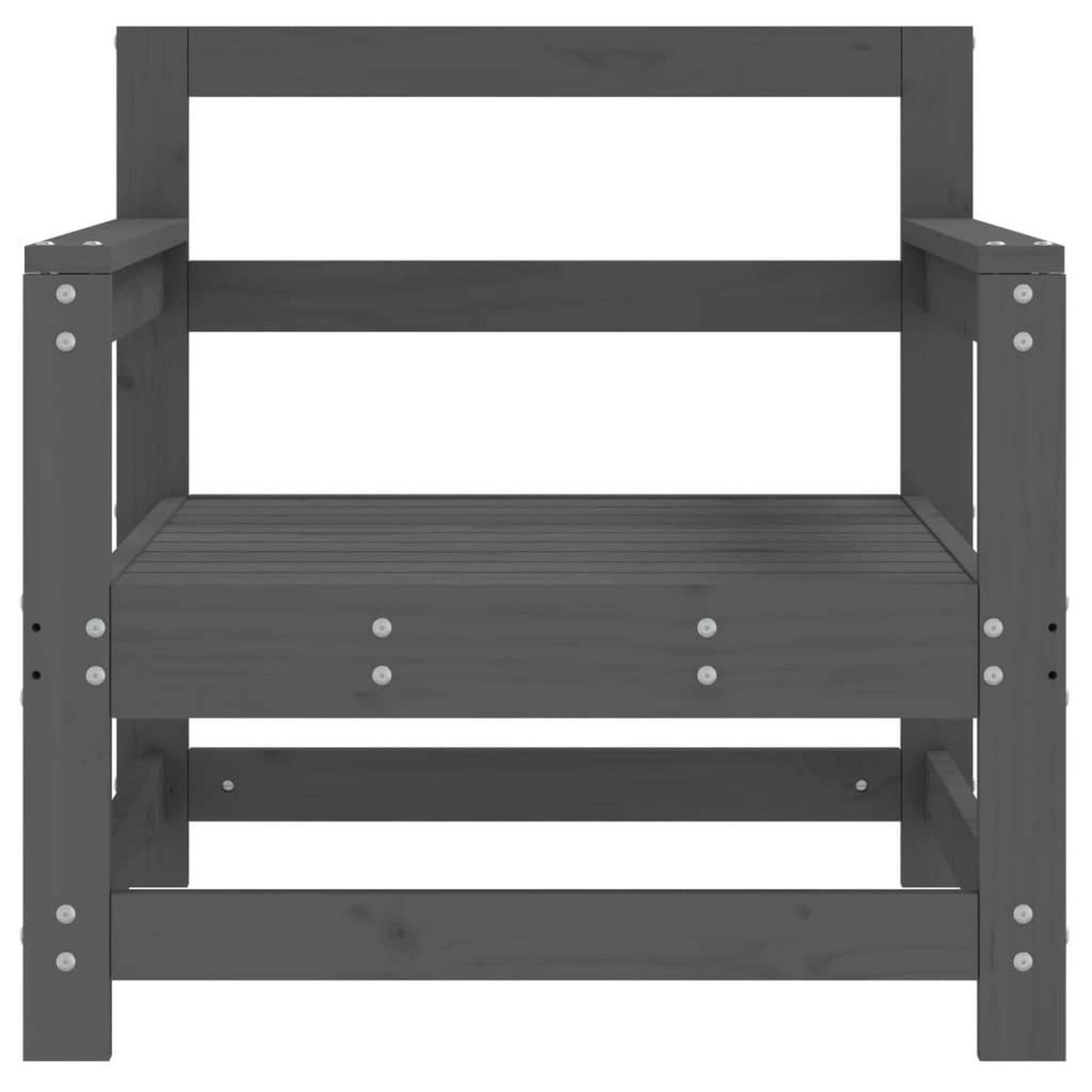 Voir la diapositive 4 : VIDAXL Chaises de jardin lot de 2 gris bois massif de pin