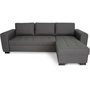 Voir la diapositive 3 : MARKET24 Canapé d'angle fixe réversible 4 places - Tissu Anthracite - L245 x P150 x H86 cm - HAMILTON - Fabriqué en Ukraine