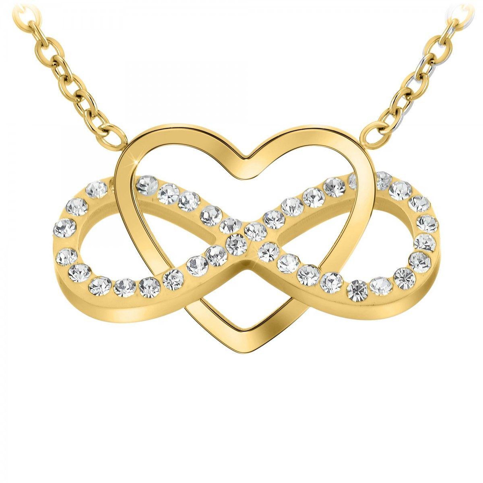 SC BOHEME Collier coeur et infini SC Bohème orné de Cristaux scintillants