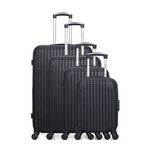 HERO HERO - Set de 4 Valises CARPATES-M 75 cm 4 Roues. Coloris disponibles : Noir, Rouge, Gris, Beige, Rose
