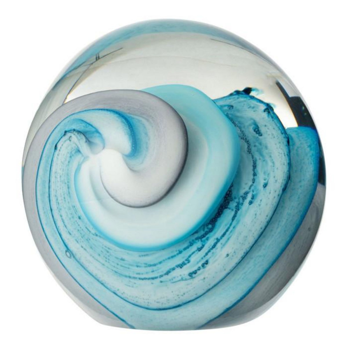 Paris Prix Presse-Papier en Verre  Tornado  10cm Bleu