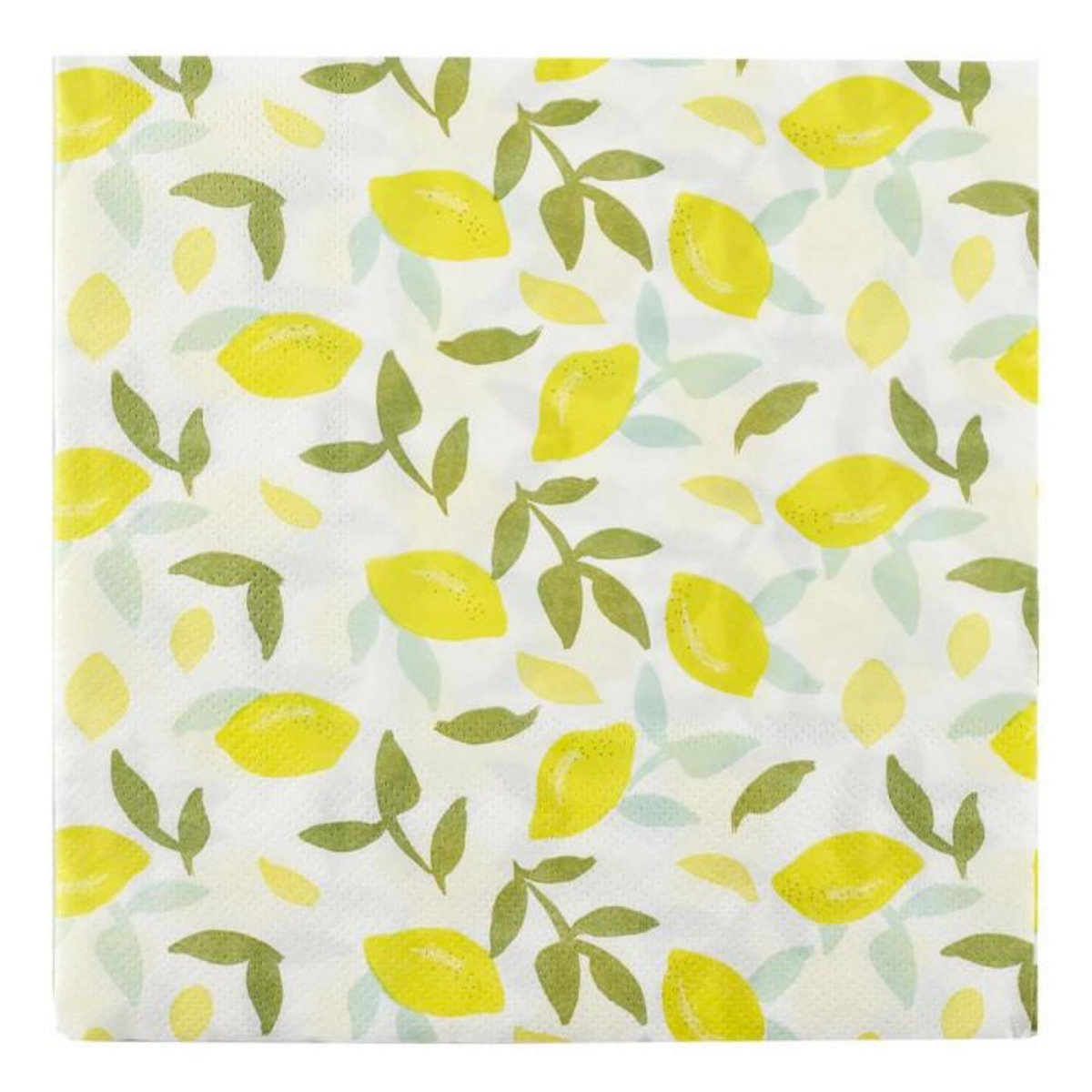 Paris Prix Lot de 20 Serviettes en Papier  Citron  33x33cm Jaune & Vert