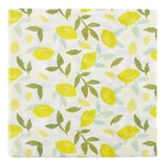 Paris Prix Lot de 20 Serviettes en Papier  Citron  33x33cm Jaune & Vert