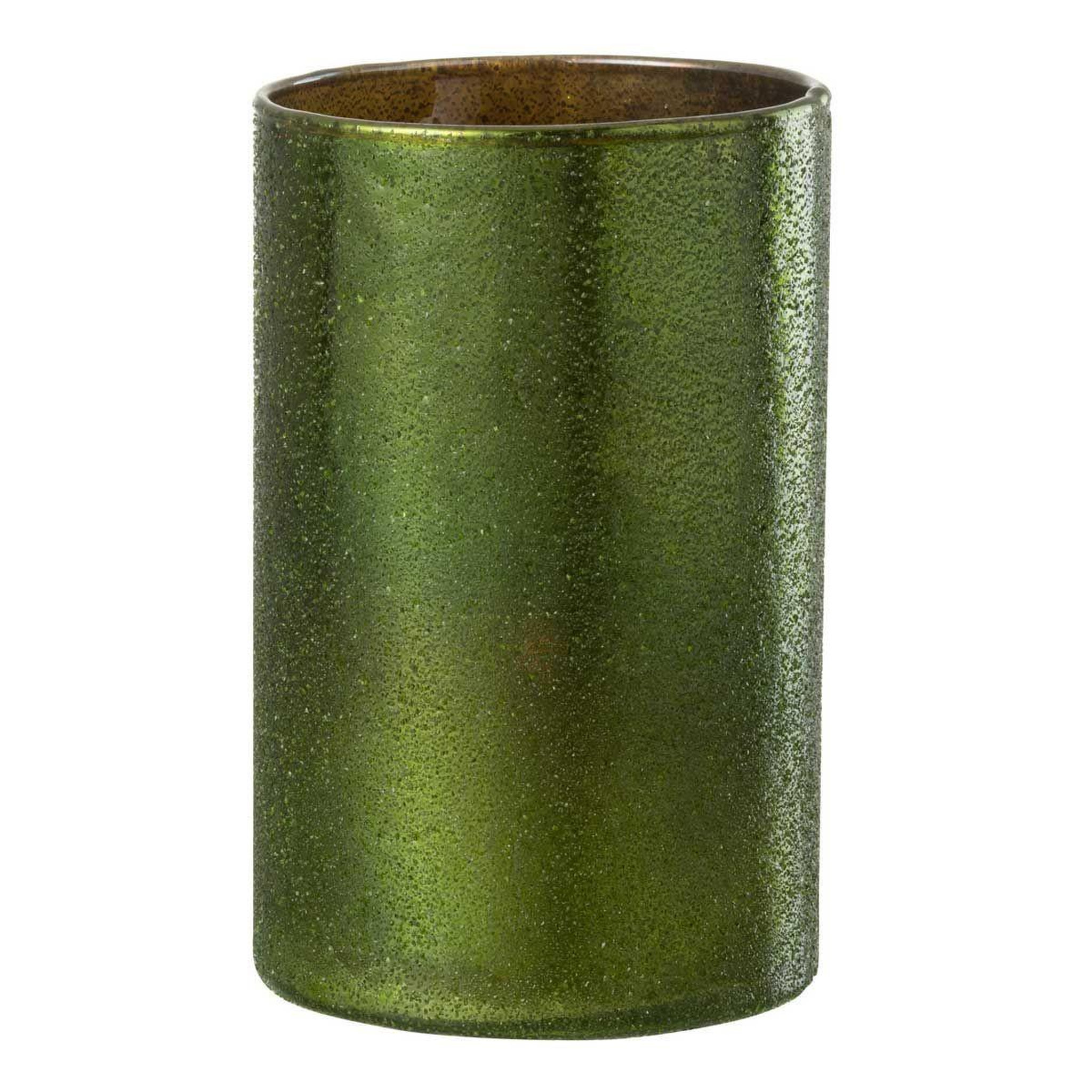 J-LINE Photophore Miroir en Verre  Anton  12cm Vert