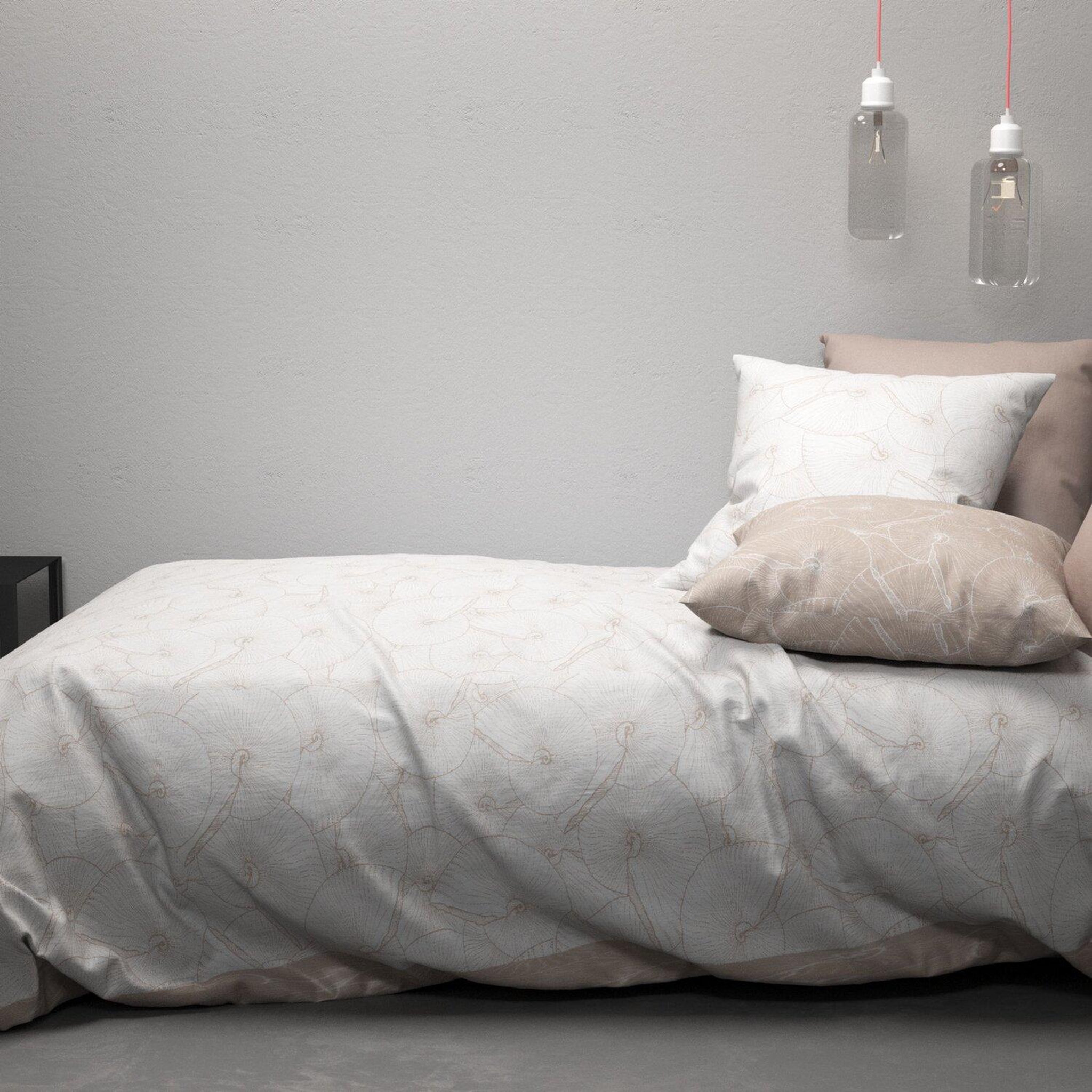 Voir la diapositive 3 : Home collection Parure housse de couette 100% coton lyocell 57fils-plage revers.