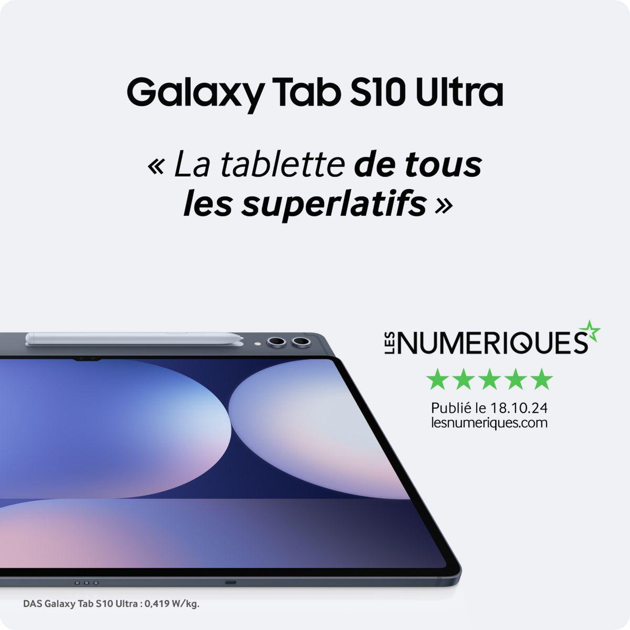 Voir la diapositive 2 : Samsung Tablette Android Galaxy Tab S10Ultra 14.6 5G 256Go Gris