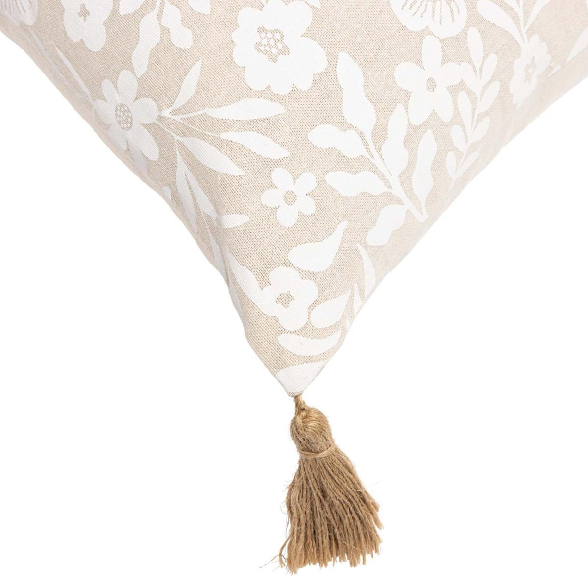 Paris Prix Coussin Déco à Pompons  Angie  45x45cm Naturel