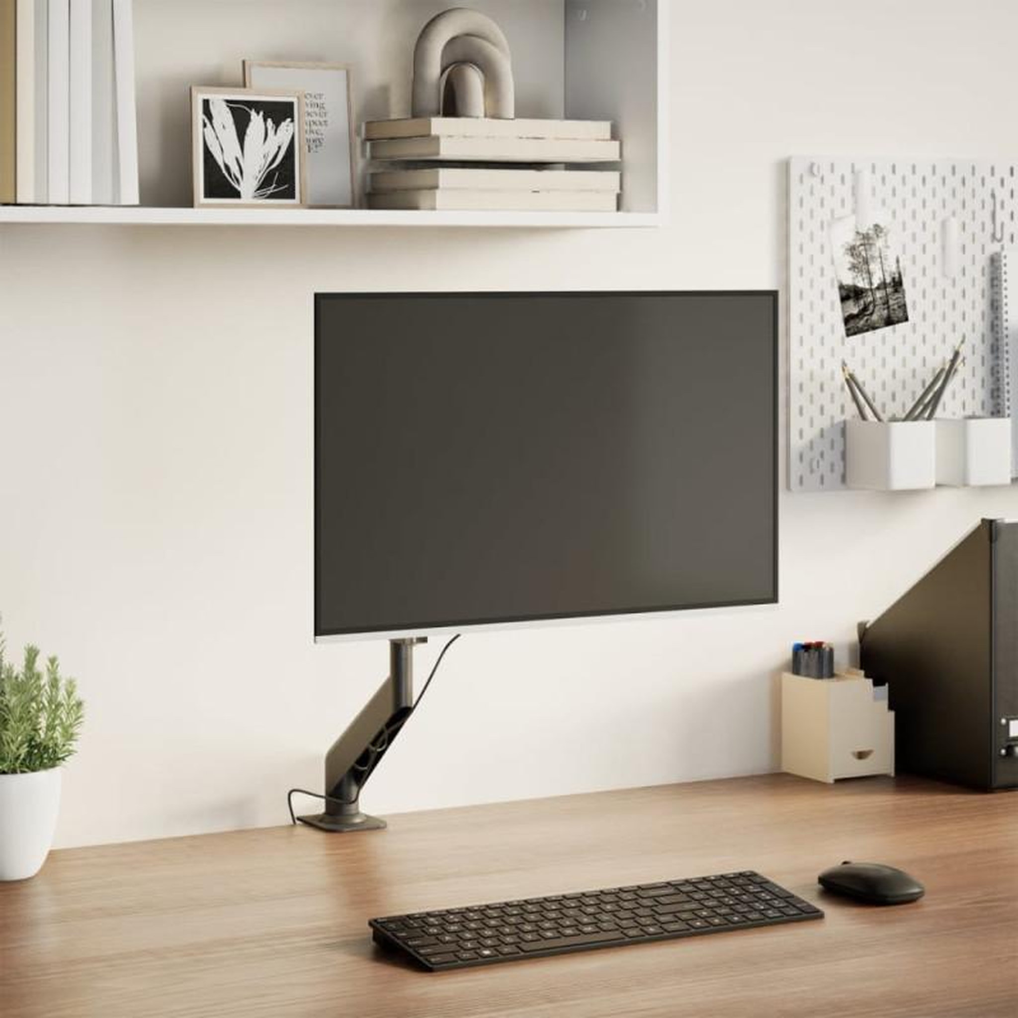 VIDAXL Bras pour moniteur unique 27 pouces max ressort à gaz 10 kg