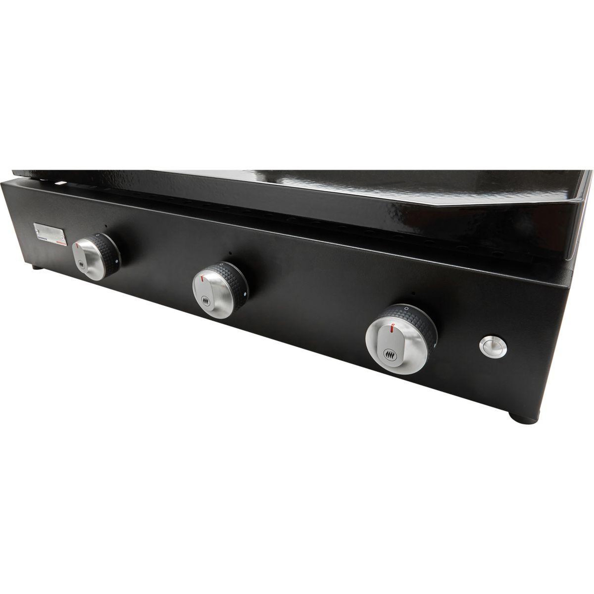 Voir la diapositive 5 : Le marquier Plancha gaz pure 375 noir 3 brûleurs à poser, 75x40 cm