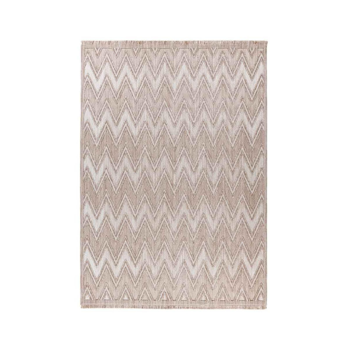 Paris Prix Tapis Tissé Ethnique à Poils Courts  Sarai  Beige