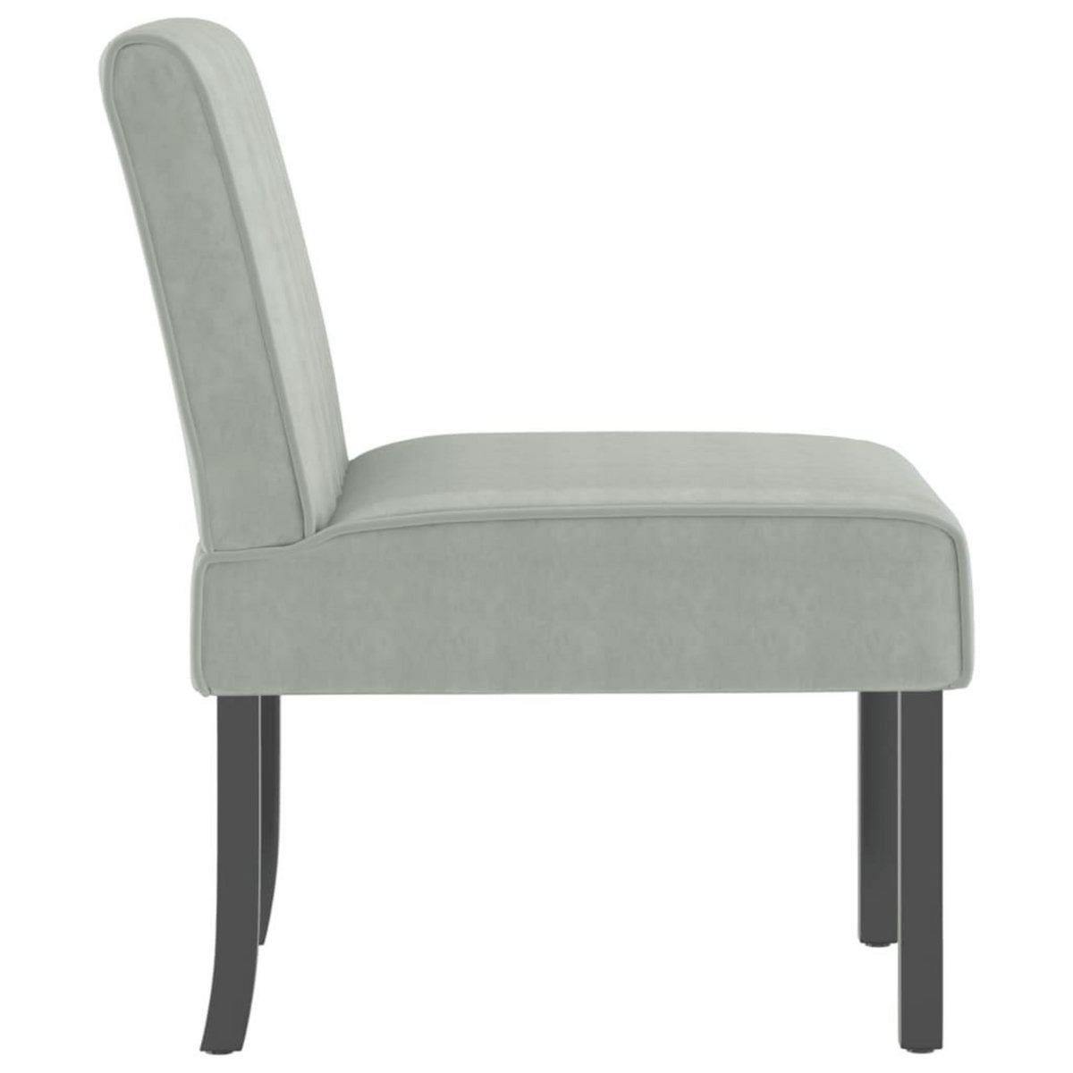 VIDAXL Fauteuil sans accoudoirs gris clair velours