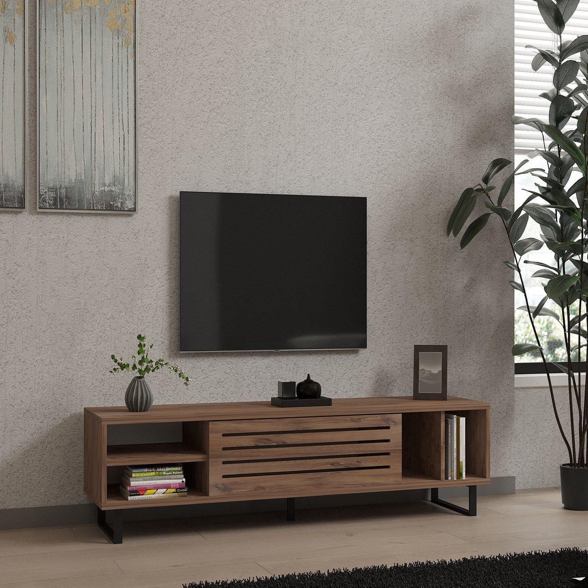 Voir la diapositive 2 : Habitat et Jardin Meuble tv en bois  safir  160 x 40 x 35 cm - pin atlantique