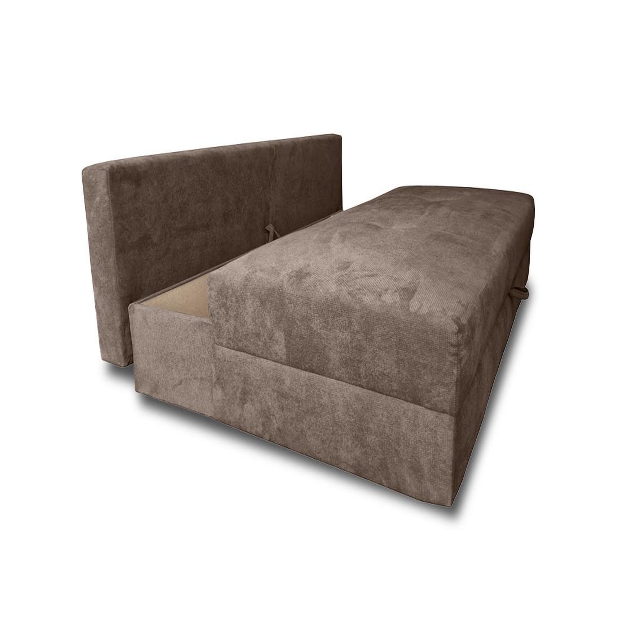 Voir la diapositive 3 : BEST MOBILIER Lucina - canapé droit 3 places - convertible avec coffre - en velours
