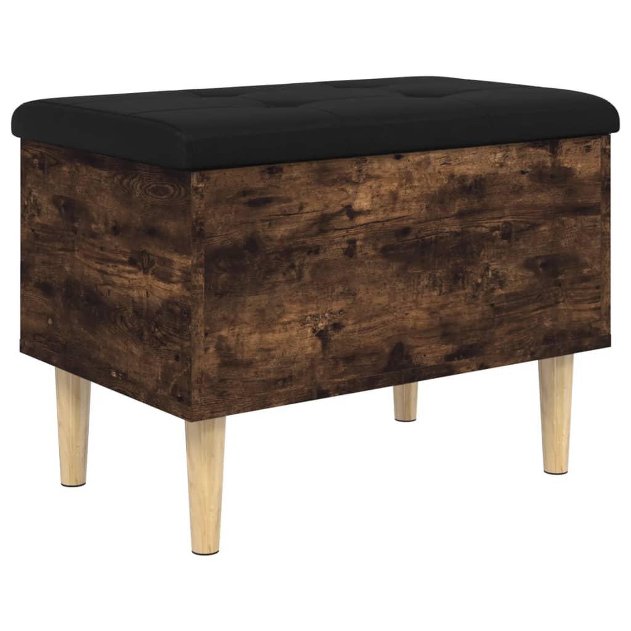 Voir la diapositive 2 : VIDAXL Banc de rangement chene fume 62x42x46 cm bois d'ingenierie