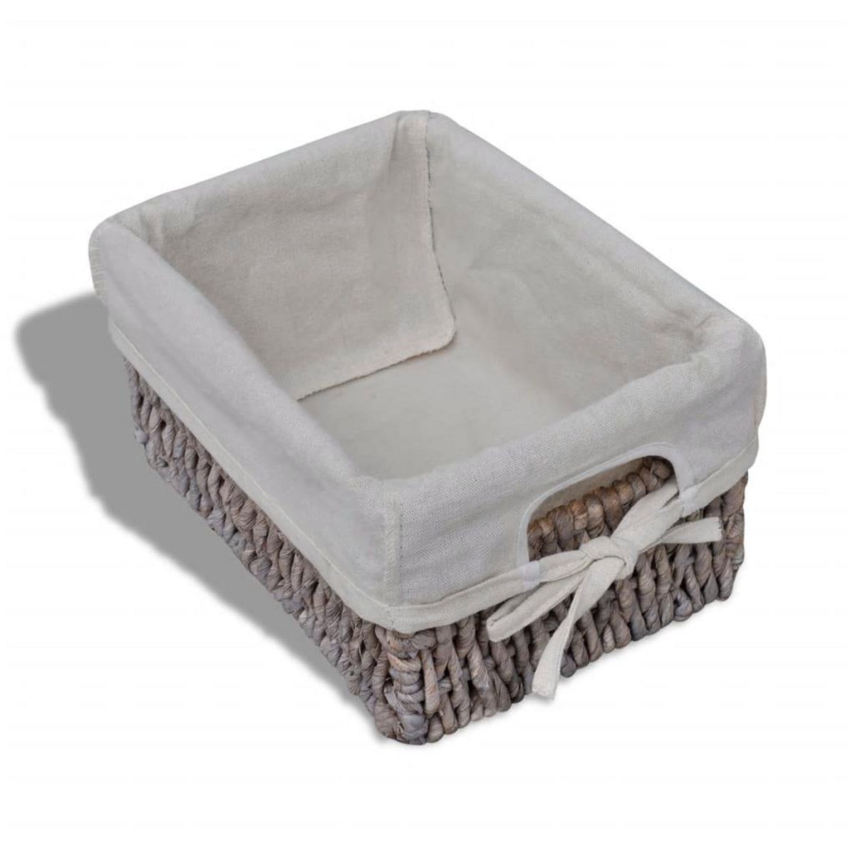 VIDAXL Etagere de rangement Bois Marron 3 paniers en tissage