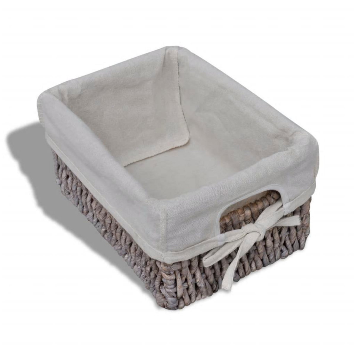 VIDAXL Etagere de rangement Bois Marron 3 paniers en tissage