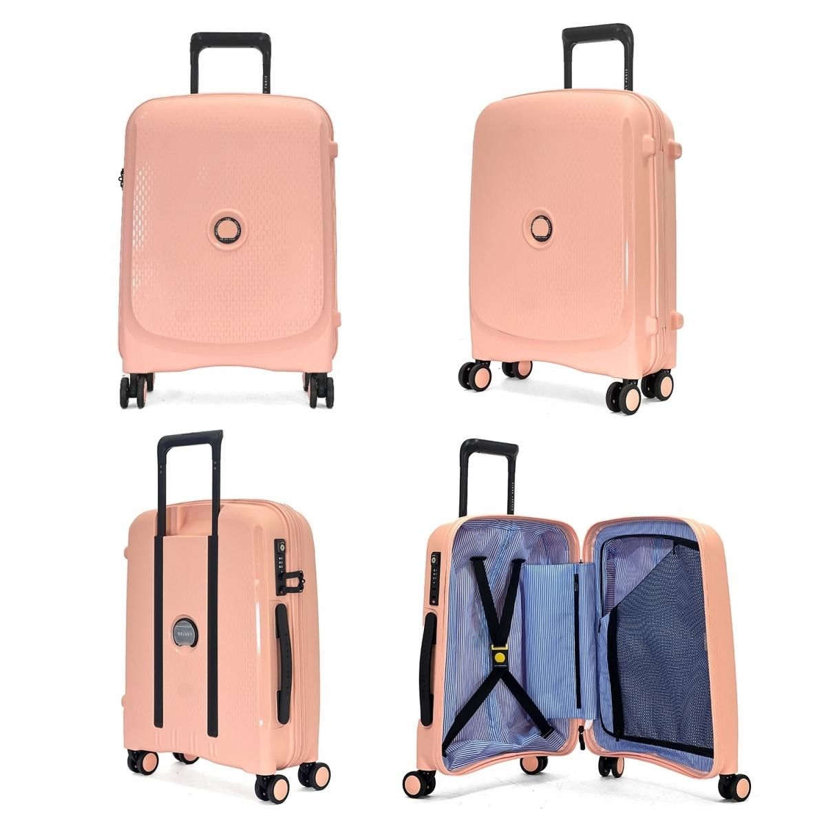 Delsey Lot 2 valises rigides Beaumont cabine 55cm et soute 71cm TSA