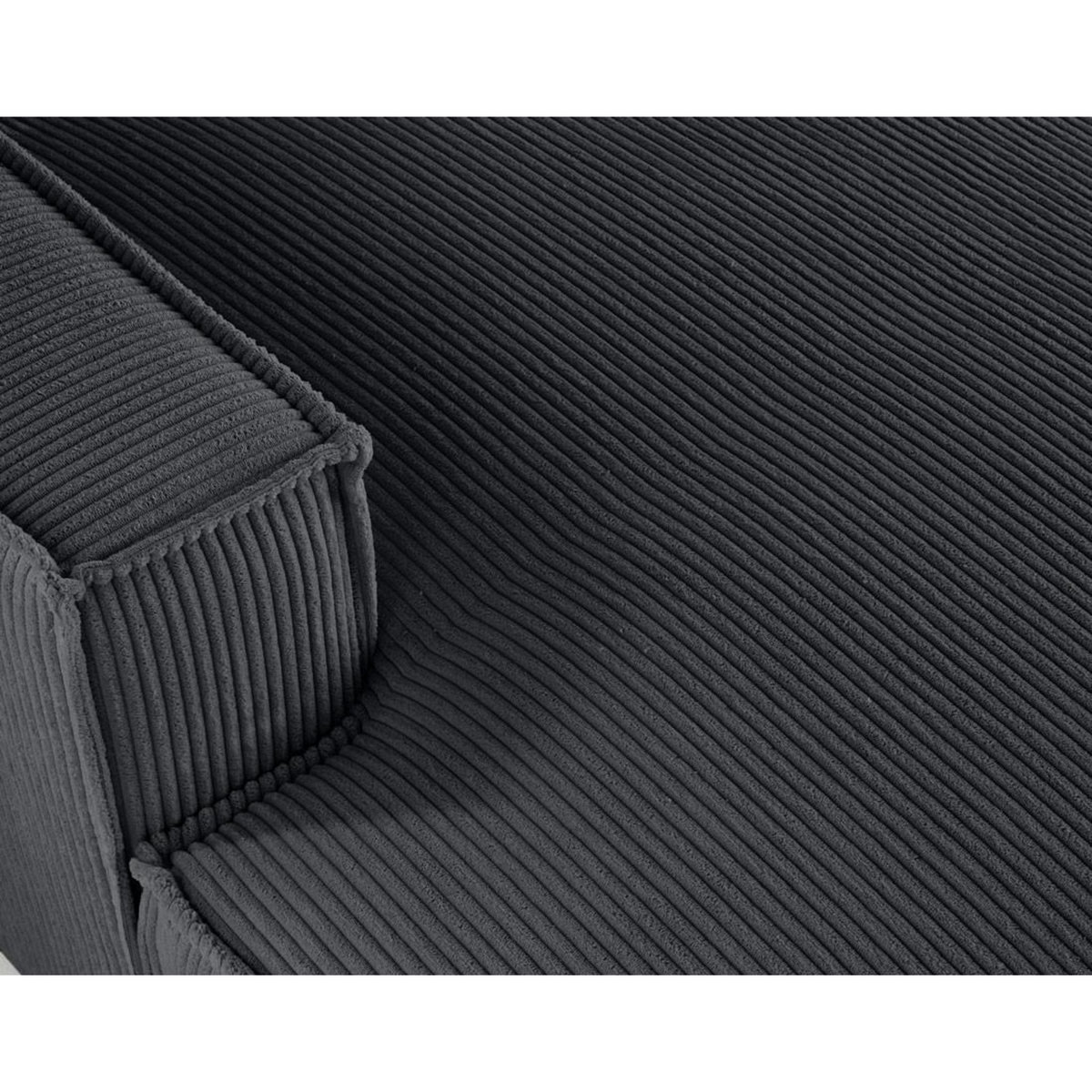 LISA DESIGN Spiaggia - canapé d'angle gauche - forme arrondie - 5 places - en velours côtelé