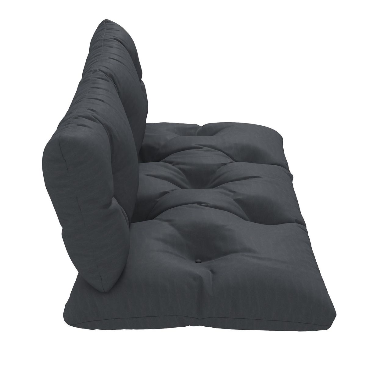 OUTSUNNY Ensemble de 2 coussins d'extérieur assise dossier canapé gris