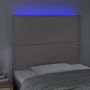 Voir la diapositive 3 : VIDAXL Tete de lit a LED Gris 100x5x118/128 cm Similicuir