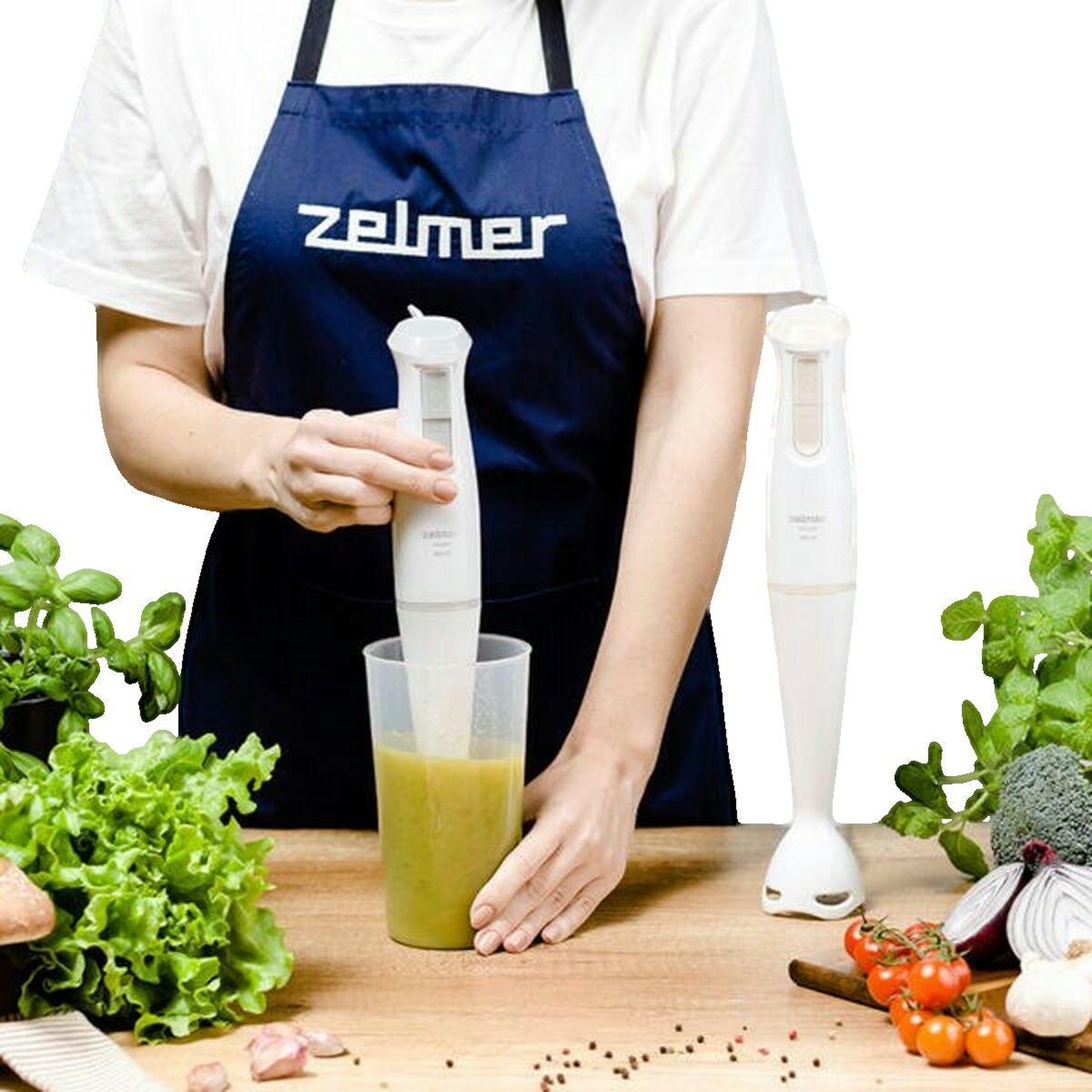 Voir la diapositive 3 : ZELMER Mixeur plongeant Zelmer ZHB4560I blanc 800W