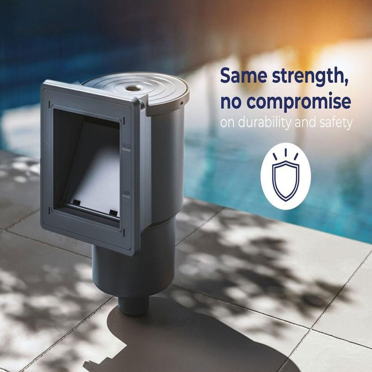 GRE Skimmer pour piscine acier Gris - Gré