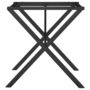 Voir la diapositive 5 : VIDAXL Pieds de table a manger cadre en X 70x70x73 cm acier
