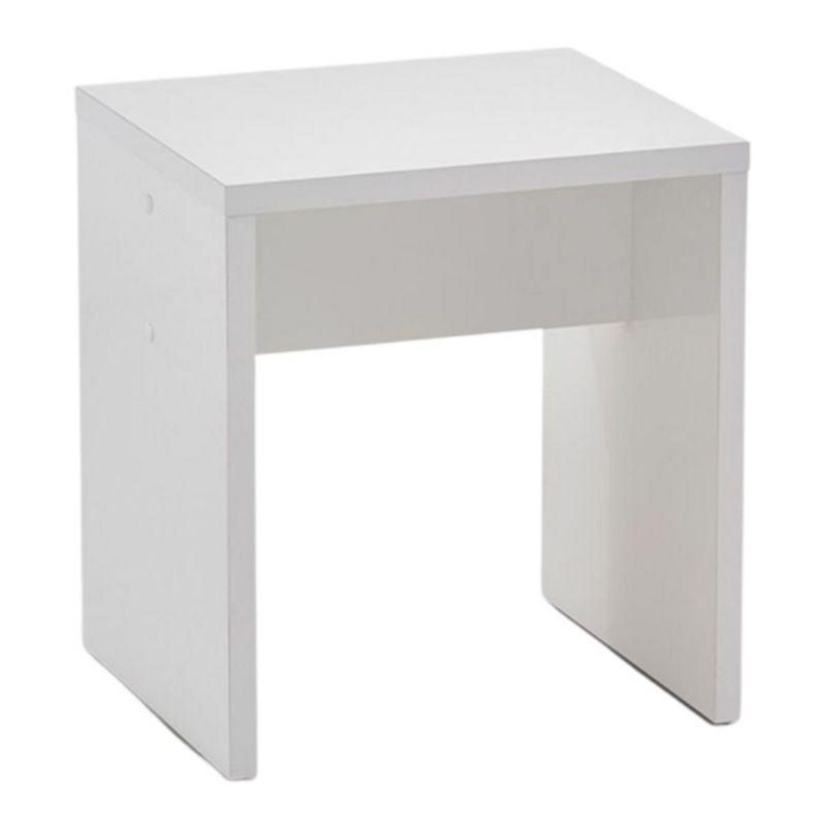 Paris Prix Tabouret Design  Noble  44cm Blanc Brillant