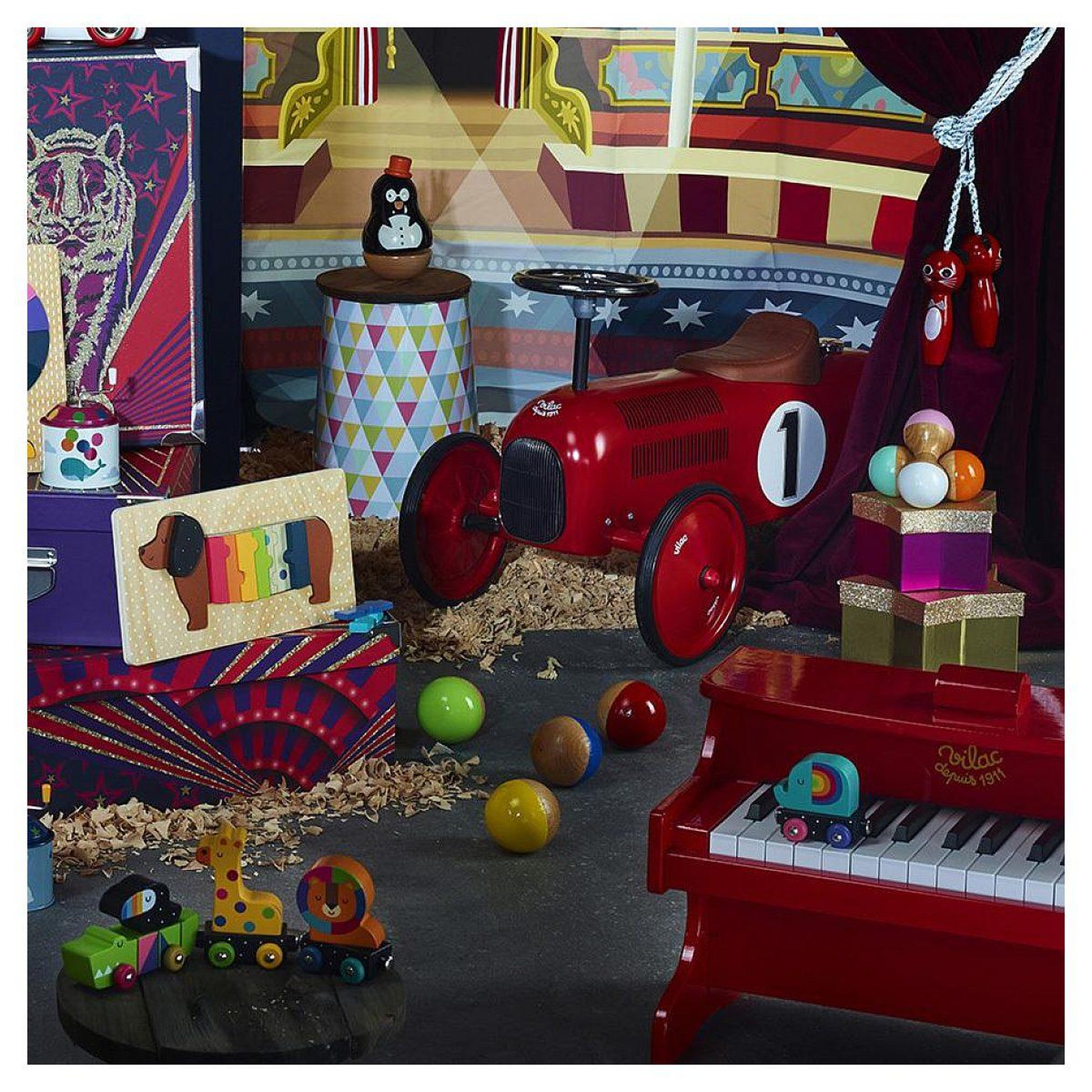 Voir la diapositive 5 : Vilac E piano rouge - avec piles -