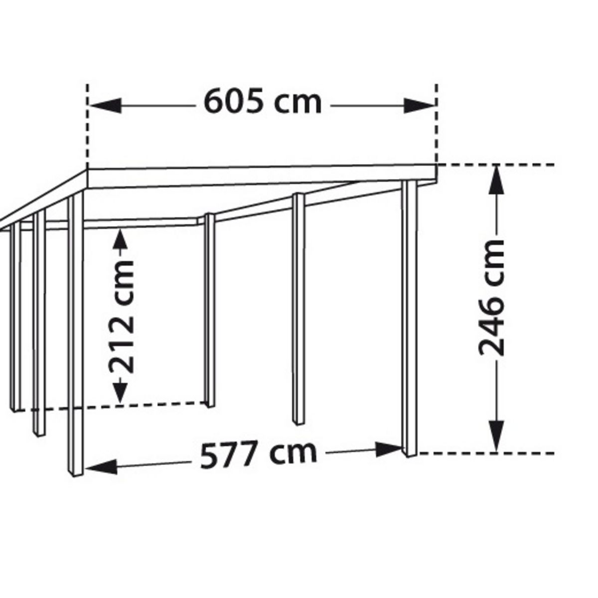 Forest Style Carport bois Bessoncourt / toit plat / 29,50 m²
