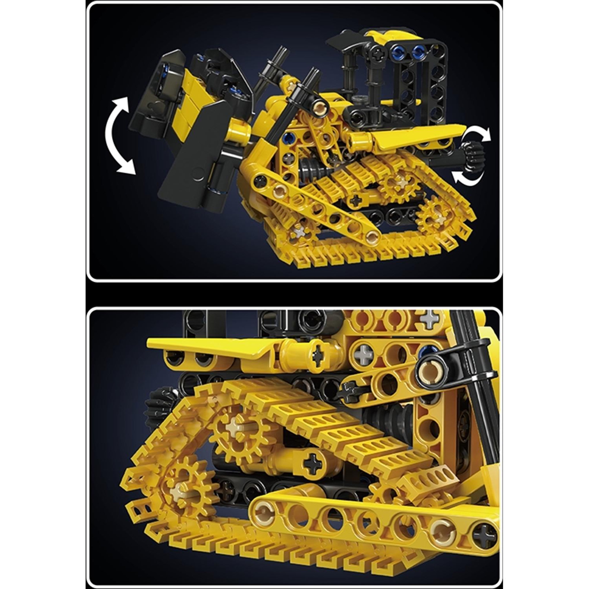 Voir la diapositive 3 : MOULD KING Camion Crawler Bulldozer