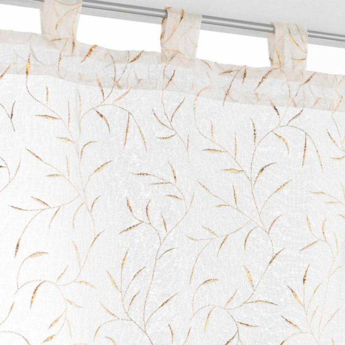 Paris Prix Paire de Voilages à Passants  Maissa  60x160cm Or