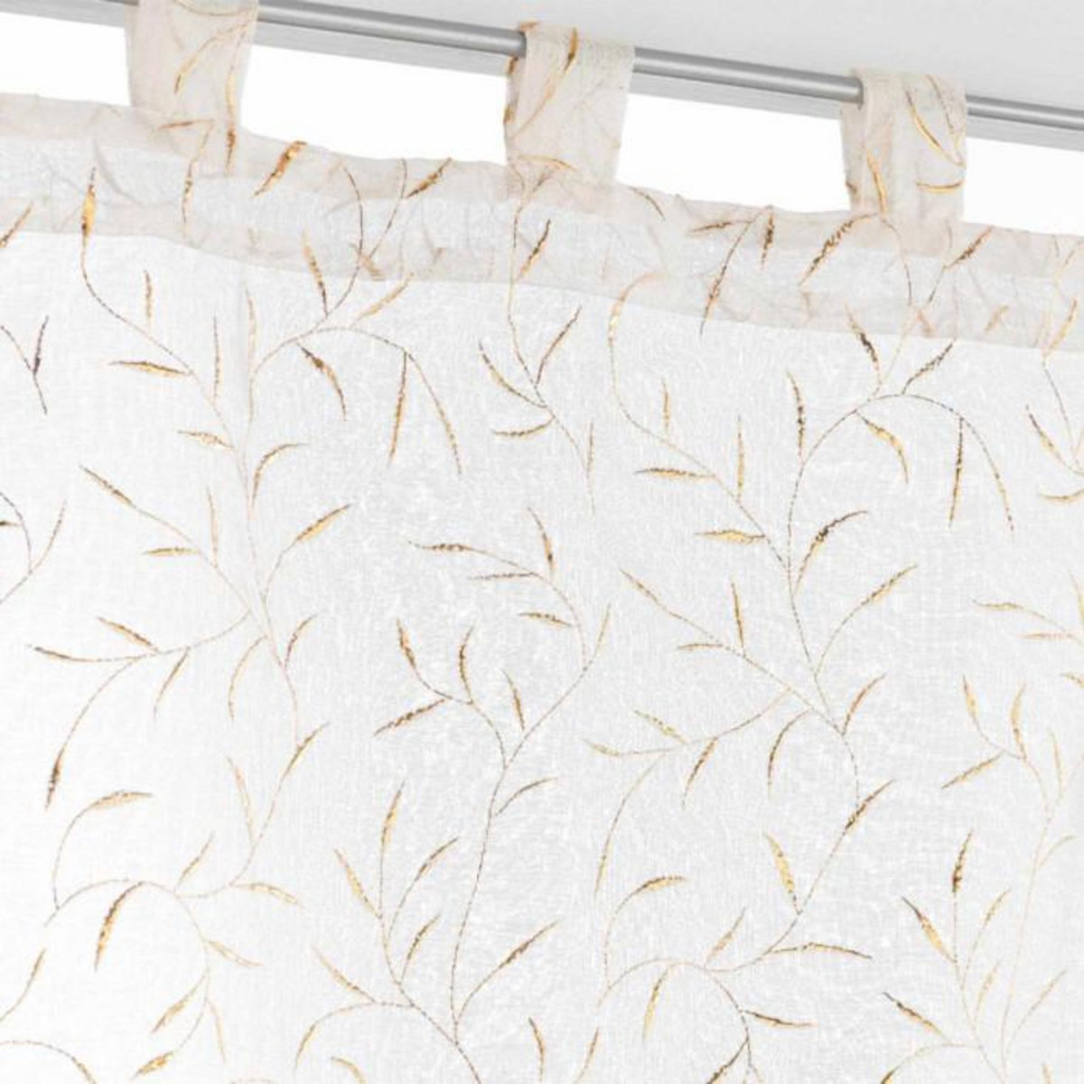 Paris Prix Paire de Voilages à Passants  Maissa  60x160cm Or