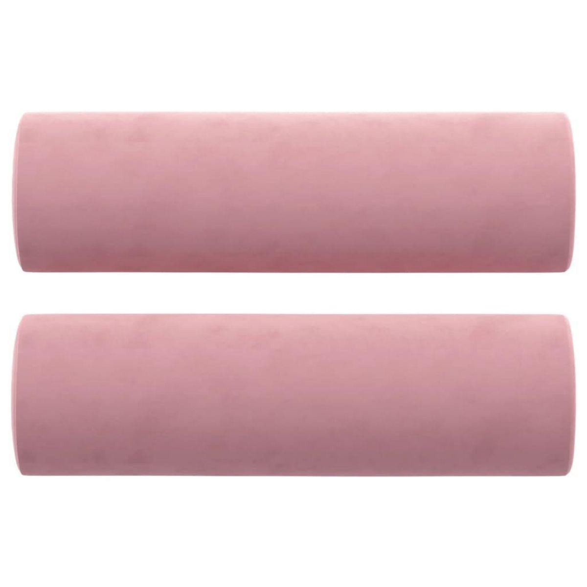 VIDAXL Coussins decoratifs lot de 2 Rose Ø15x50 cm Velours