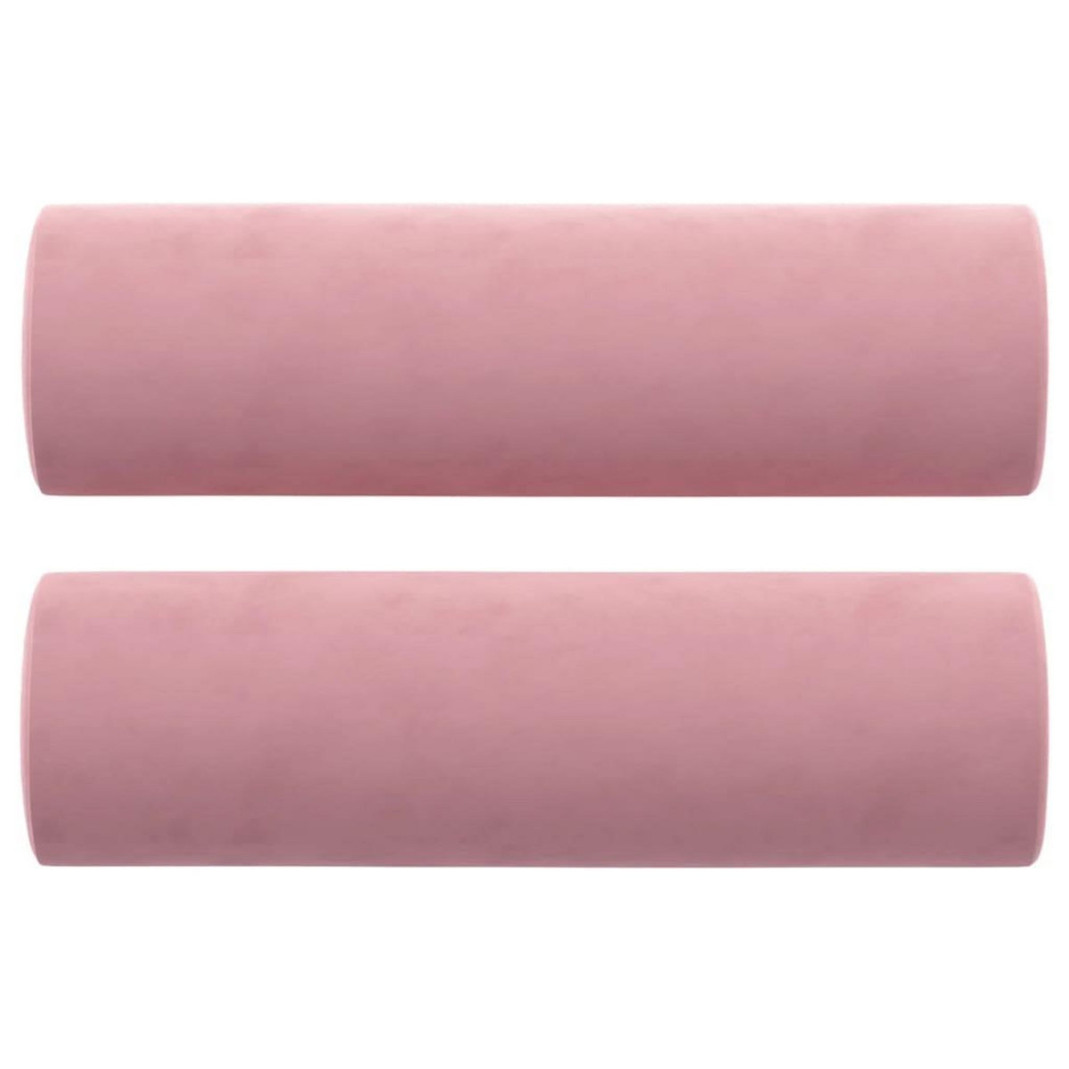 VIDAXL Coussins decoratifs lot de 2 Rose Ø15x50 cm Velours